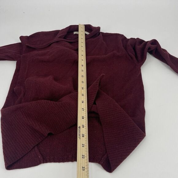 Ann Taylor Loft Petite Kimono Cardigan Wool Sweater Women SP Maroon Long Sleeve - Picture 8 of 9